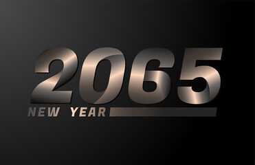 2065 Vector Isolated on Black background, 2065 new year design template
