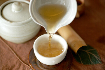 Warm tea table
