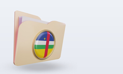 3d folder Central African Republic flag rendering left view