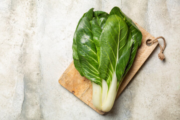 Top view of swiss chard leaves: leafy green high-fiber vegetables, among the most nutrient-dense...