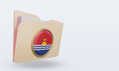 3d folder Kiribati flag rendering left view