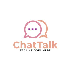 chat app chat icon logo vector template.