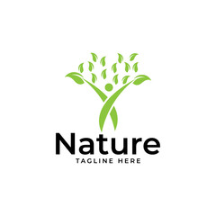 human tree logo icon vector template.