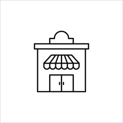 Store icon vector. Simple store sign in modern design style for web site and mobile app on white background