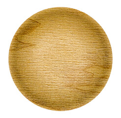 Wooden circle board isolated on white background