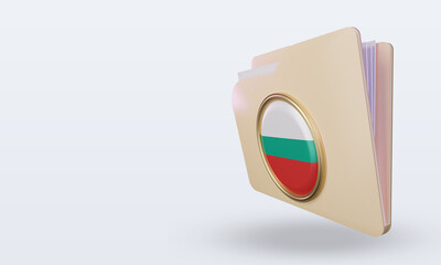 3d folder Bulgaria flag rendering right view