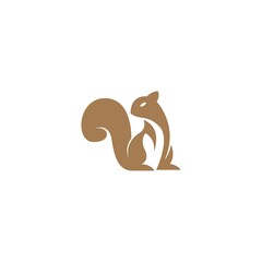 Squirrel logo vector icon design illustration