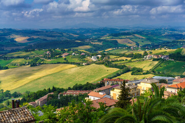 Fototapeta premium Fermo, Marche, Italy: panoramic view