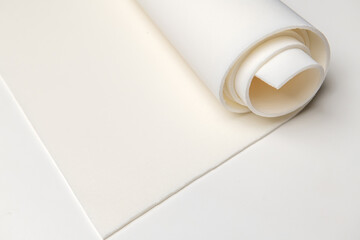 Linen foam rubber. Background image with empty space for text.