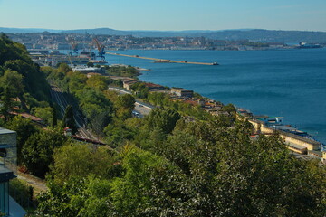 View of Trieste from Faro della Vitto, Italy, Europe
