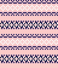 Fototapeta premium Christmas Fair Isle Seamless Pattern Background