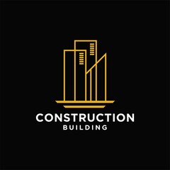 Abstract building collection modern building logo sophisticated design modern building construction modern building building and lines architect logo