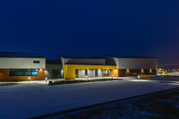 Building of a public kindergarten in a small town, Poland.