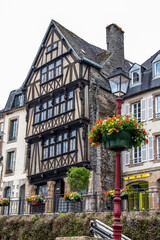 Naklejka premium Morlaix. Maison à colombages dans le centre historique de la ville. Finistère. Bretagne 