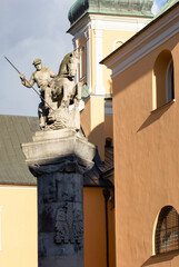 Poznan, Poland -  Monument to the 15th Cavalry Regiment, around the Market Square, Old Town.