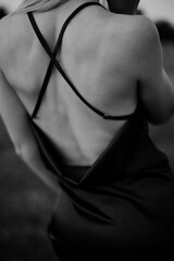 black and white photo of a person