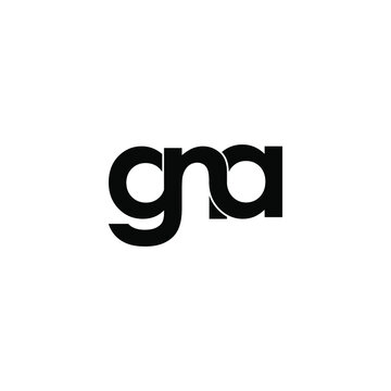 gna letter initial monogram logo design