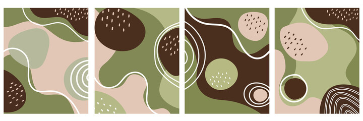 Vector set of abstract creative backgrounds in minimal trendy style with. Design templates for social media stories - simple, stylish and minimal designs for invitations, banners