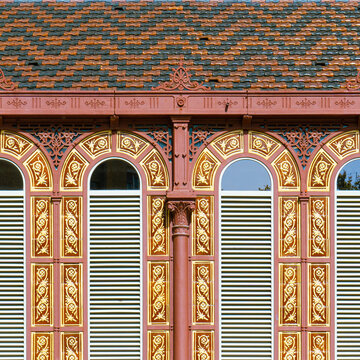 Barcelona, Mercat de Sant Antoni. Facade detail.