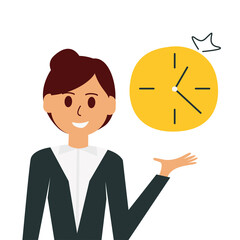 time managemante women business vector illustration design isolated