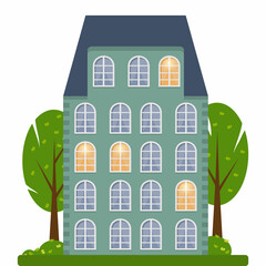 sweet home in scandinavian style, sketch, vector © zolotons