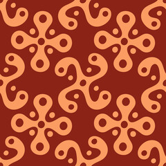 Obraz premium Seamless pattern with Ancient Italian sign Camunian rose for your project