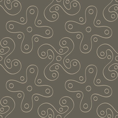 Seamless pattern with Ancient Italian sign Camunian rose for your project