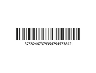 Bar Code Isolated on White Background, Black Lines, Code Scan Concept, Identifying Process, Unique Barcode.