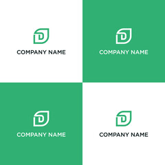 Obraz premium logo D LEAF design