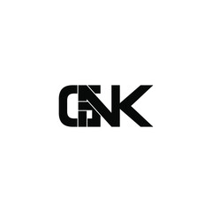 Obraz premium gnk letter initial monogram logo design