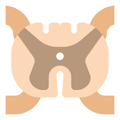 spinal cord flat icon