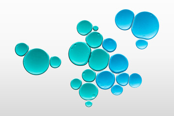 Abstract oil liquid bubble macro shot blue vector