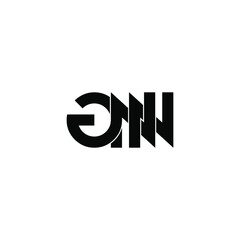 gnn letter initial monogram logo design