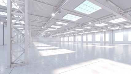 3D render of empty exhibition space. backdrop for exhibitions and events. Tile floor. Marketing mock up.