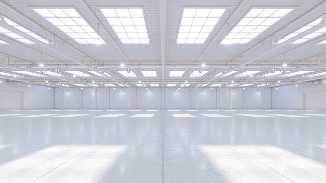 3D render of empty exhibition space. backdrop for exhibitions and events. Tile floor. Marketing mock up.