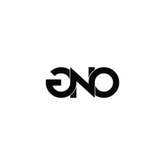 gno letter initial monogram logo design
