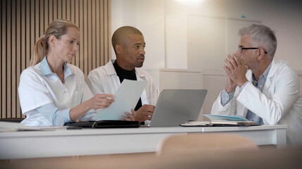 doctor on a work meeting in a meeting room in a hospital