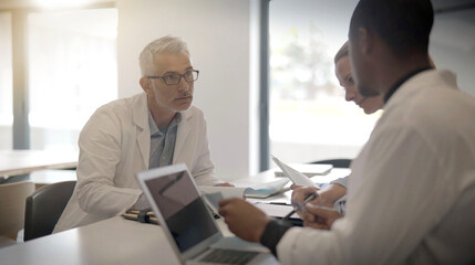 doctor on a work meeting in a meeting room in a hospital