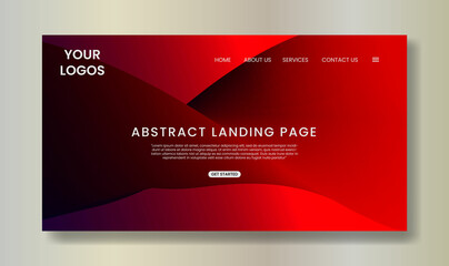 Gradient abstract dynamic colorful flow background website and landing page template design