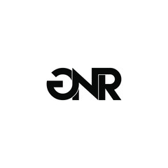 gnr typography letter monogram logo design