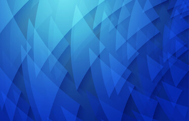 Obraz premium Abstract triangles swirl geometric template design of gradient blue color. Overlapping for futuristic template background. Illustration vector
