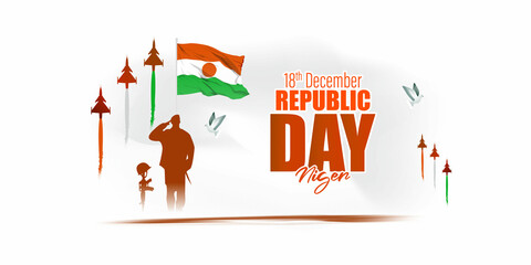 Vector illustration of happy Niger republic day