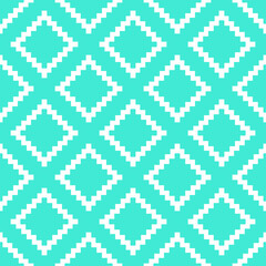 Blue seamless pattern with white kilim design.