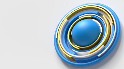 minimalistic background wallpaper figure of the rings 3d render 