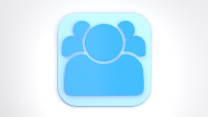 Obraz premium symbol community website service people community 3d render