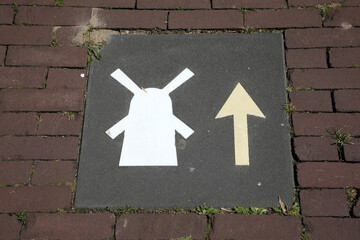 Kinderdijk - Windmühlen - Wegweiser