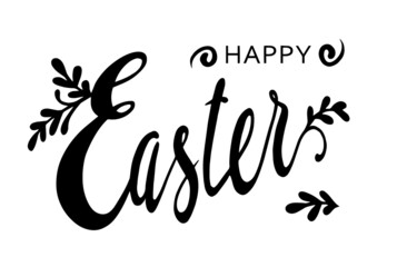 Fototapeta premium Hand drawn Easter lettering for greeting card