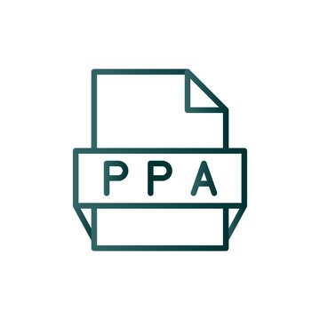 Ppa Line Gradient Vector Icon Design