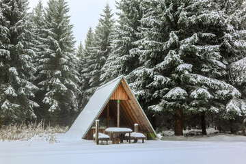 Schöne Winterlandschaft auf den Höhen des Thüringer Waldes bei Schmiedefeld - Thüringen