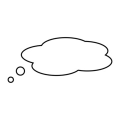 icon for web design dialog box, window of thoughts